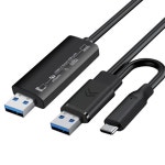 데이터 링크 마우스 키보드 공유 USB3.0 + C타입 PC-PC 네트워크 직접 파일 전송 브리지 컴퓨터 복사 케이블 동기화 : 한라산무역3