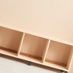 H6371 1단 3칸 고무나무 바퀴형 책장 1color : 영점일톤