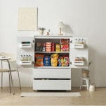 4단 도어형 라면 과자 음료수 대용량 간식 보관 수납장 : 지이가구