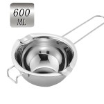초콜릿, 사탕, 양초, 비누, 왁스를 녹이는 600ML 스테인리스 이중 보일러 범용 용광로(304 스틸) (이중 보일러-600) Double Boilers-480... 