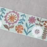 H6481 꽃무늬 사각 발매트 M 3colors : 영점일톤
