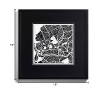 브리스톨 페이퍼 컷 맵 화이트 12x12 아트 : 유니크쇼핑34