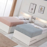 H8232 2단 수납 LED 침대 SS 1color : 영점일톤