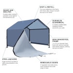 야외 개집 x4 x3 업그레이드된 문포함 동물 보호소 고양이 작은 가축을 햇빛 캐노피 애완동물 네이비 블루 Dog houseGrey : 엘리트베이
