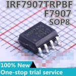 5-100개  새 원본 IRF7907TRPBF 실크 스크린 F7907 패키지 SOIC-8 FET 칩 : 미주피오