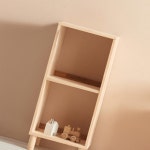 H6362 2단 2칸 고무나무 책장 1color : 영점일톤