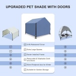 야외 개집 x4 x3 업그레이드된 문포함 동물 보호소 고양이 작은 가축을 햇빛 캐노피 애완동물 네이비 블루 Dog houseGrey : 엘리트베이