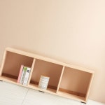 H6351 1단 3칸 고무나무 낮은책장 1color : 영점일톤