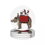 RBG 및 스카리아 코끼리 타기 - 루스 베이더 긴스버그 안토닌 세라믹 컵받침 주방 바 용품4개 팩 : 미주피구