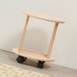 H6713 1단 고무나무 원형 이동선반 1color : 영점일톤