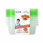 쿨라라 냉동보관용기500ML(5P) 밀폐용기 반찬통 김치통 플라스틱 투명 : 율네유통