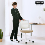팔걸이없는 뷰티샵의자 VX312 허리편한 학생 컴퓨터책상 공부 메쉬 회의용 병원데스크 : 명작가구