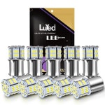 LUYED 1156 LED 전구 12V 슈퍼 브라이트 저전력 10 X 650 루멘 1141 1003 3014 54SMD 백업에 사용 역방향 조명 브레이크 라이트 후미등 RV... 