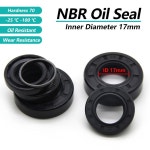 ID17mm NBR 오일 씰 TC-17  24 30 45/474 니트릴 고무 샤프트 더블 립 : 두나스토어12