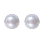 여성을위한 925 진주와 생일 선물 순은 특별한 9mm 담수 기념 천연 진주 귀걸이 우정 : 티엠스글로벌