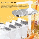 살라둘스 5.3Qt 소스 펌프 스테이션 - 5 1.1Qt 병이 있는 스테인리스강 조미료 디스펜서 1L 3 Jars : 인선상사09