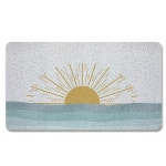 ZMNGDOQD Boho Sun Sea 도어 매트, 선셋 선샤인 현관문 실내 입구 외부, 보헤미안 선오션 실외 홈 오피스 주방 장식용, 17x30 인치 : 자성홈
