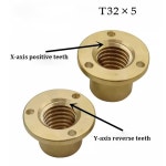 Z축 나사 구리 슬리브 너트 청동 왼쪽 오른쪽 회전 CNC 밀링 머신 32 35 5MM 2p Xaxis 32x5 right : 365어라운드마켓