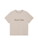 락케이크 반팔티셔츠 Stitch Logo Printing Top Beige : 스타일원픽