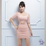 화사한 부분슬릿 체인포인트 미니 홀복 섹시원피스 (여름-j6077) : 이끌리움