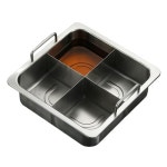 샤브샤브 훠궈냄비 분식집 그릇 마라탕 사각 칸막이 무연냄비 삶는 반반 탕 훠거 오뎅 : 베리굿하우스