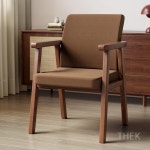 팔걸이 의자 원목 카페 등받이 페브릭 식당 모던 미니멀 서재 의자 E : THEK샵