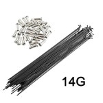 USLIN NJIN 36PCS 플렉시블 블랙 170MM 290MM 26인치 700C 휠 로드 바이크 스포크 스테인리스 스틸 니플 사이클 170mm : 티엘상점