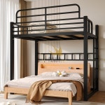 벙커형 책상침대세트 학생 아이방 아래 벙커 침대 철제 사다리 블랙 다기능 책상 아지트 1 사이즈 임의 맞춤 제작 기타 : 트라피스트