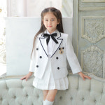 포멀 더블라인 아이보리 주름치마 여아정장 유아 주니어 하객룩 콩쿨 : 도담도담아동드레스아동정장