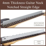 프라우트론 프렛 레벨링 키트 기타 루티어 도구 키트에는 16인치 400MM 스테인리스 스틸 샌딩 빔 레벨러 넥 노치 스트레이트 엣지 및... 