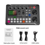 F998 사운드 카드 여러   DJ 믹서  보이스 체인저 PC 노래방 녹음 게임에 : 큐브허
