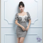 패미닌한 투웨이 체크 오프숄더 미니 홀복 섹시원피스 (여름-j6013) : 이끌리움