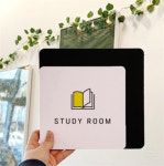 제이웍스알 STUDY ROOM 표지판 18x18cm 2호 스터디룸안내판 학원안내판 : 제이웍스알