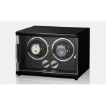 오토매틱 시계 보관함 전동 관리 시계 밥 회전 기계식 블랙+나파블랙 가죽 2구 : 비종합유통