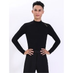 남성댄스복상의 왈츠복 모던 의상 블랙 새틴 셔츠 라운드 위너스 남자 긴팔 165/M 블랙 반팔 라운드넥 : 주니안스토어1006