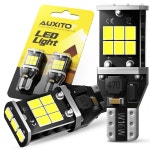 AUXITO 2Pcs T15 LED 조명 W16W CANBUS 오류 921 912 전구 없음 자동차 백업 역방향 자동 램프 12V 6000K 흰색 : 데이굿샵