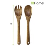 TB 홈 아카시아 우드 샐러드 서빙 세트, 및 던지기용 스푼 포크 세트 : 인선상사09