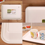 항균 아트 스퀘어 쟁반 2호 270x195mm 국산제품 식당 업소 카페 주방용 트레이 : 다르마