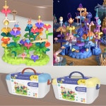 [공구특가할인] 유아 꽃 블럭 플라워가든 오션월드 소근육 창의력 발달 장난감 : 페임온유