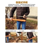 고강도 망간강 십자 곡괭이 도구 작은 야외 수확 단일 농기구 농업 작업 강한 내구성 정원용 다용도 쿤단 곡괭이 트럼펫 : beflo