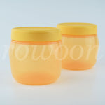 타파웨어 다담자 325ml (2개) 연주황 잡곡통 견과류통 꿀통 쨈병 고추장 된장 소스 저장병 : 로운몰