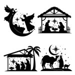 금속 동방 크리스마스 종교 그리스도 십자 행복한 1 공예품 것을 반지 절단 25cm A블랙41 용품 조각상 : 우부6