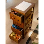 간단한 스타일 스토리지 거실 보관함 심플 선반 정의 해송 골드 코끼리 화이트 술장식장 : 월드 링트