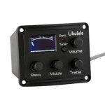 Ukelele Uke 피에조 픽업 프리앰프 3 밴드 EQ 이퀄라이저 튜너 시스템 어쿠스틱 우쿨렐레용 LCD 디스플레이 포함 : 이블마이
