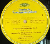카라얀 - Karajan - Liszt Ungarische Rhapsodien Nr.4,5 LP [성음-라이센스반] [상] : 감성오디오 LPCD 스토어