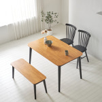 4인 6인용 고무나무 식탁테이블 의자 벤치세트 250526-3 : 해피데이33