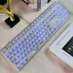 얼음 키보드 커스텀 크리스탈 큐브 타이핑 사무용 MK104 투명 RGB 키트 : 장군이와돌쇠