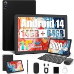 URAO 11 인치 태블릿 안드로이드 14GB RAM 64GB ROM 6800mAh IPS HD 터치 스크린 키보드 보호 케이스 마우스 스타일러스 8 in 1 키트... 