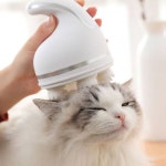 자동그루밍 머리 자동 긁개 반려 고양이 관자놀이 24 도구 마사지기 ORIA 면도 휴식 1 소형 안마기 : SH유통상사