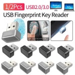 Windows 용 1/2Pcs USB 지문 키 리더  생체 인식 스캐너 PC 센서 모듈 암호 : 룰루아리